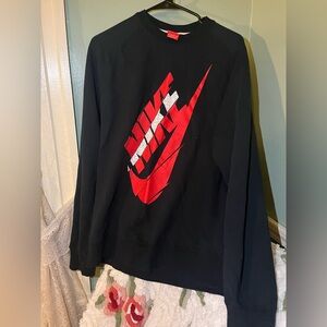 Nike Black Crewneck with Red Accents
